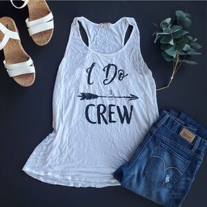 Eyeshadow "I do Crew" wedding White Tank Top